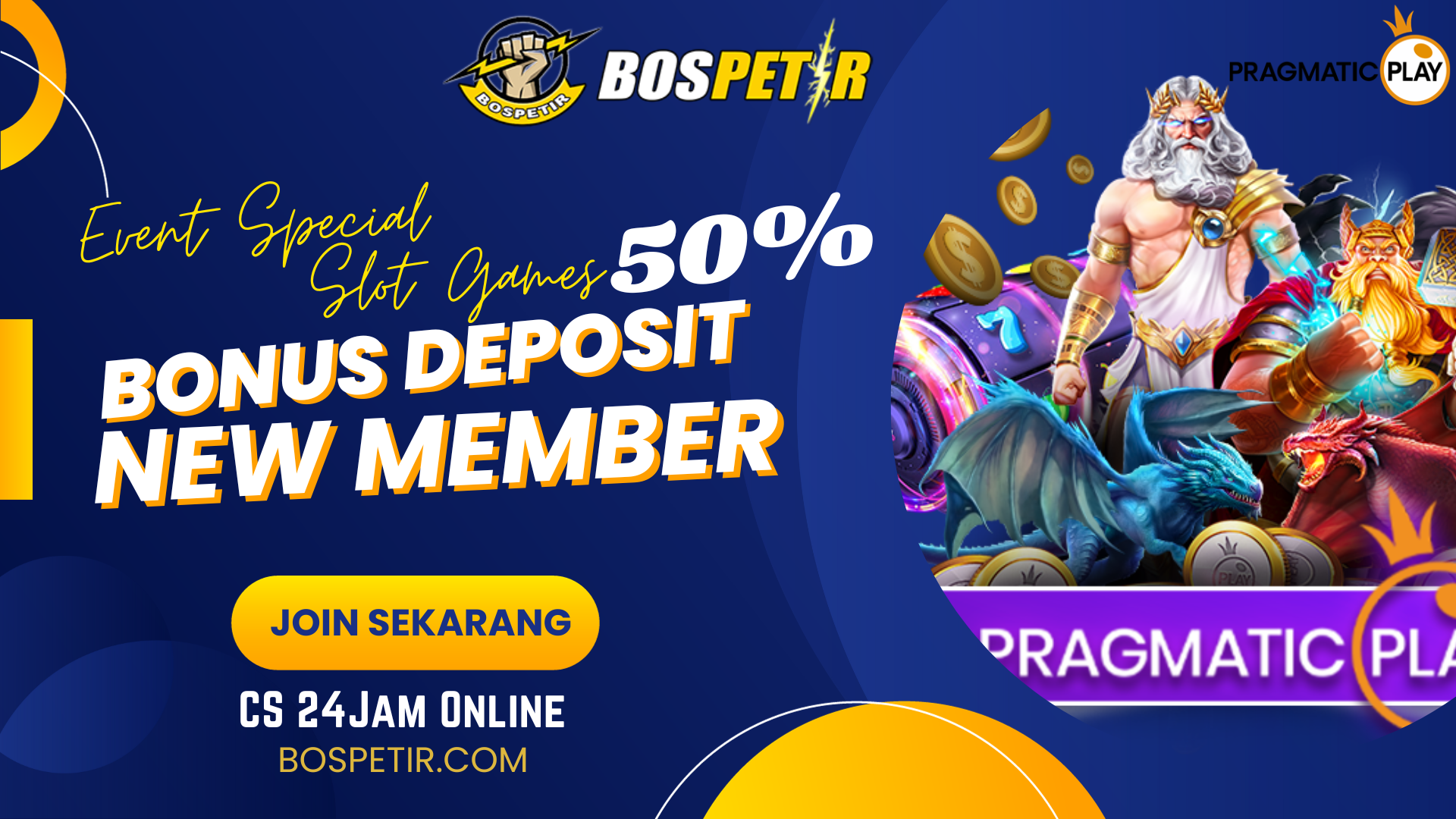 BONUS DEPOSIT NEW MEMBER SLOTGAMES 50%